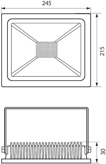 Vivalux Στεγανός Προβολέας LED 100W Ψυχρό Λευκό 6400K IP65