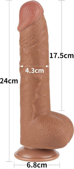 Dildo Sliding Skin 9.5 Brown (έως 18 Δόσεις)