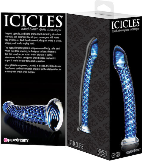 Icicles Icicles No.29 Glass Dildo Blue 18cm