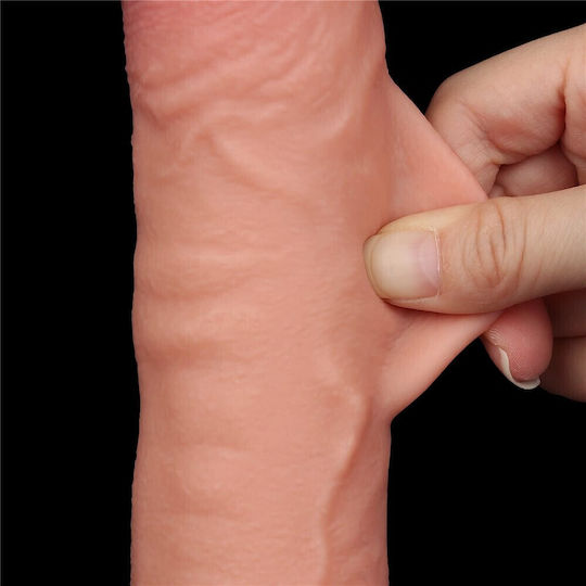 Lovetoy Dildo με Βεντούζα Flesh 24cm
