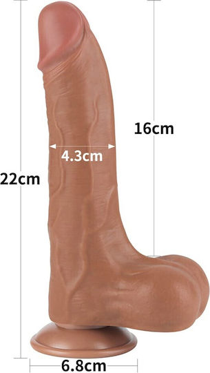 Dildo Sliding Skin 8.5 Brown (έως 18 Δόσεις)