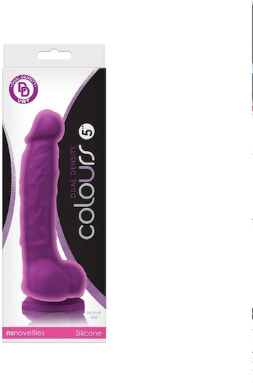 Ns Novelties Colours Dual Density Dildo Realistisches Dildo Mit Saugnapf Lila 13cm