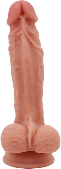 Chisa Novelties Pure Naturally Pubescent Liquid Silicone Dual-Density Realistic Dildo Ρεαλιστικό Dildo με Όρχεις και Βεντούζα Flesh 21cm