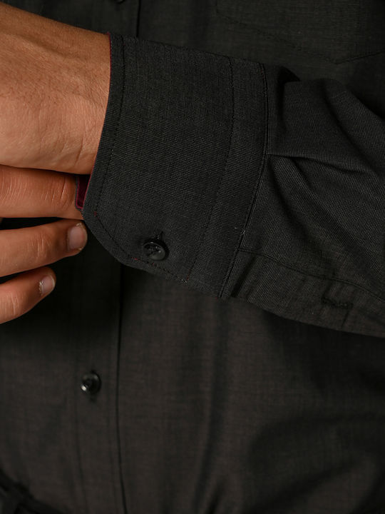 Long-sleeved Cotton Shirt Anthracite