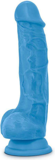 Blush Neo-Balls Realistic Dildo with Scrotum & Suction Cup Blue 19cm