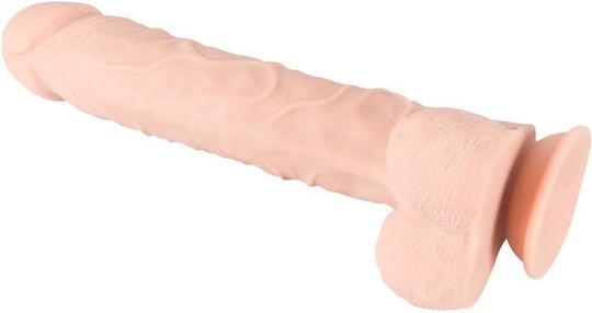 Nature Skin Large Bendable Dildo Dildo realist cu Testicule și Ventuză Carne 28.5cm