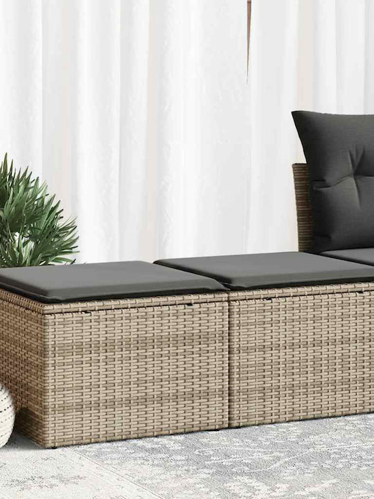 Zweisitziges Sofa Außenbereich Rattan mit Kissen 55x55x37cm