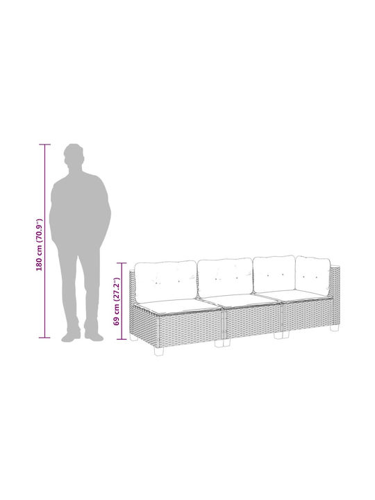 Baumsessel-Sofa Außenbereich Rattan mit Kissen