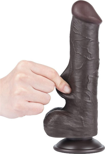 Lovetoy Sliding Realistisches Dildo mit Hoden und Saugnapf Fleisch 20.8cm