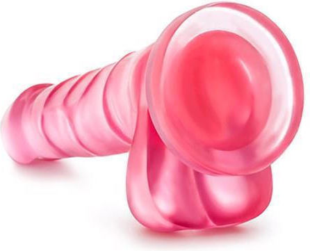 B Yours Sweet n' Hard 4 Realistisches Dildo mit Hoden und Saugnapf Rosa 18cm
