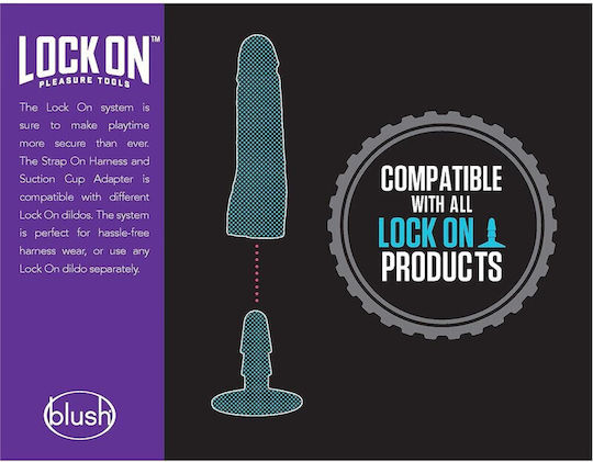 Blush Lock On Argonite Glass Dildo With Suction Cup Mocha 20cm