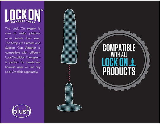 Blush Lock On Dynamite Glass Dildo With Suction Cup Mocha 18cm