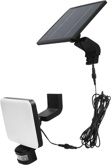 Braytron Στεγανός Ηλιακός Προβολέας LED 15W Ρυθμιζόμενο Λευκό με Αισθητήρα Κίνησης IP54