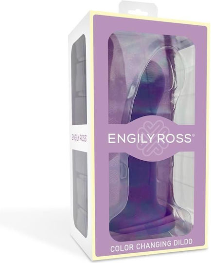 Engily Ross Dildo με Βεντούζα Μωβ 17cm