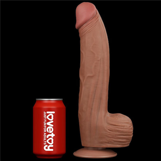 Lovetoy Sliding Дилдо Със смукателна чашка Телесен 34см