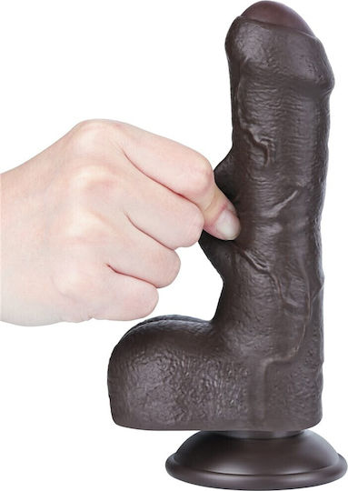 Lovetoy Dildo με Όρχεις και Βεντούζα Flesh 18.3cm