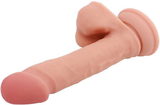 Chisa Novelties Pure Naturally Undressed Debater Liquid Silicone Dual-Density Realistic Dildo Glass Dildo with Balls and Suction Cup Flesh 19.2cm