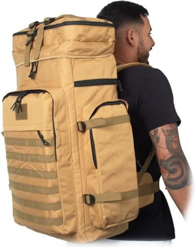 Mcan Military Backpack Backpack Brown 75lt