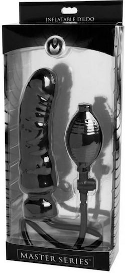 XR Master Series Renegade Inflatable Dildo Реалистично дилдо Inflatable Черен 19см