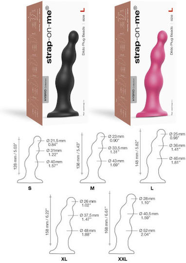 Strap On Me Dildo mit Hoden und Saugnapf Schwarz
