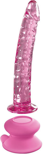 Icicles Icicles No. 86 Glass Dildo with Balls and Suction Cup Pink 17cm