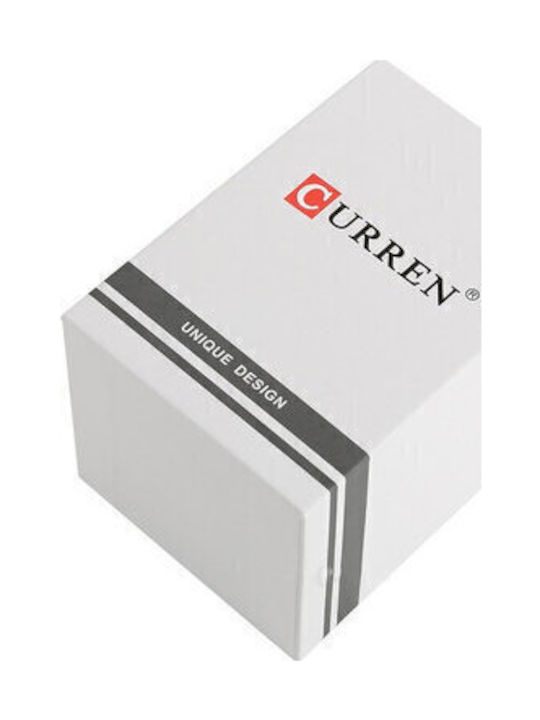 Curren Herrenuhr Batterie mit Schwarz Metallarmband