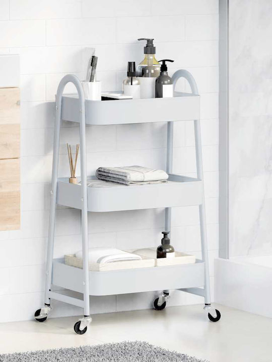 vidaXL Bathtub Shelf 42x41.5x77cm White