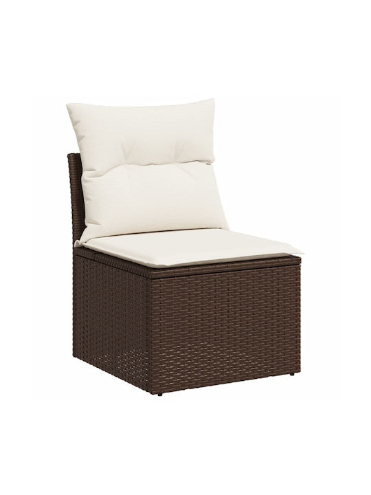 vidaXL Tree-Seater Outdoor Sofa Rattan with Cushions 55x55x69cm