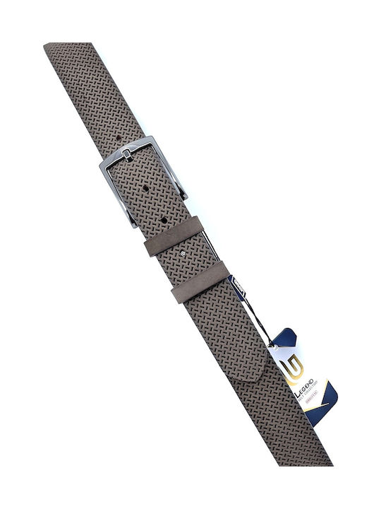 Wide Men's Belt Leather Mocha
