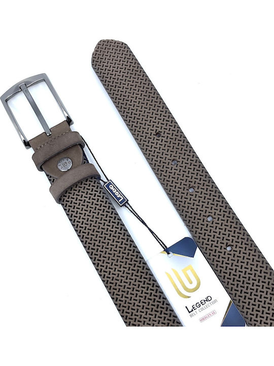 Wide Men's Belt Leather Mocha
