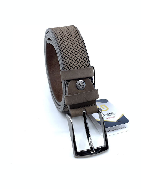 Wide Men's Belt Leather Mocha