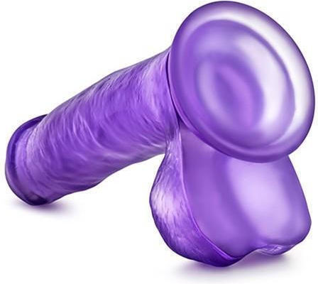 B Yours Sweet n' Hard 1 Realistisches Dildo mit Hoden und Saugnapf Purple 18cm