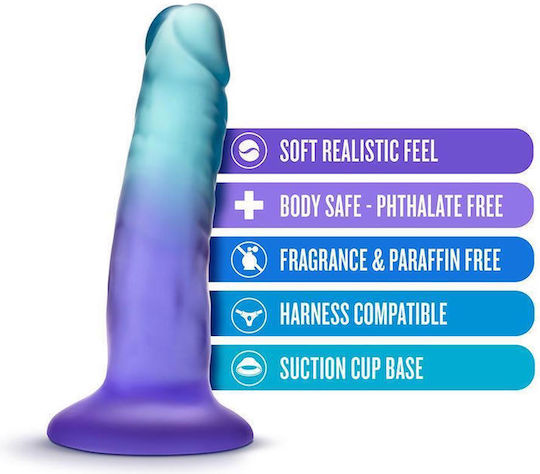 Blush B Yours Morning Dew Glass Dildo With Suction Cup Indigo 13cm