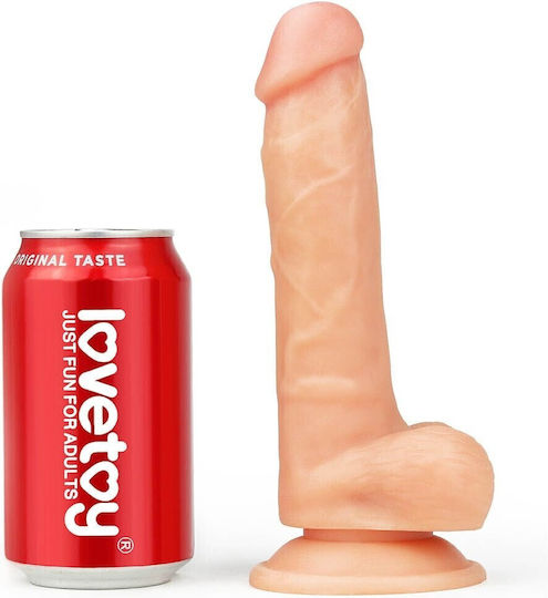Lovetoy Ultra Soft Dude Ρεαλιστικό Dildo με Όρχεις και Βεντούζα Flesh 22cm