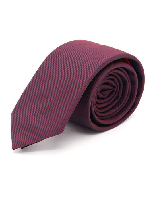 Hugo Boss Men's Tie Silk Monochrome in Burgundy Color