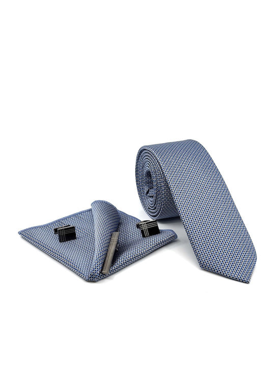 Legend Accessories Men's Tie Set Printed in Light Blue Color