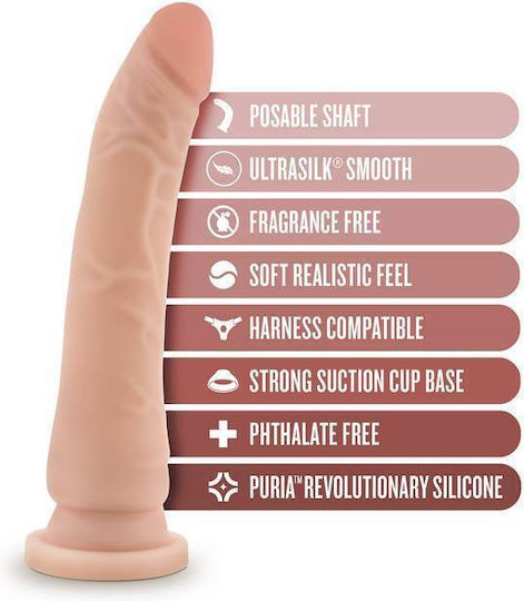 Blush Dr. Skin Dr. Noah Glass Dildo Inflatable With Suction Cup Vanilla 22cm