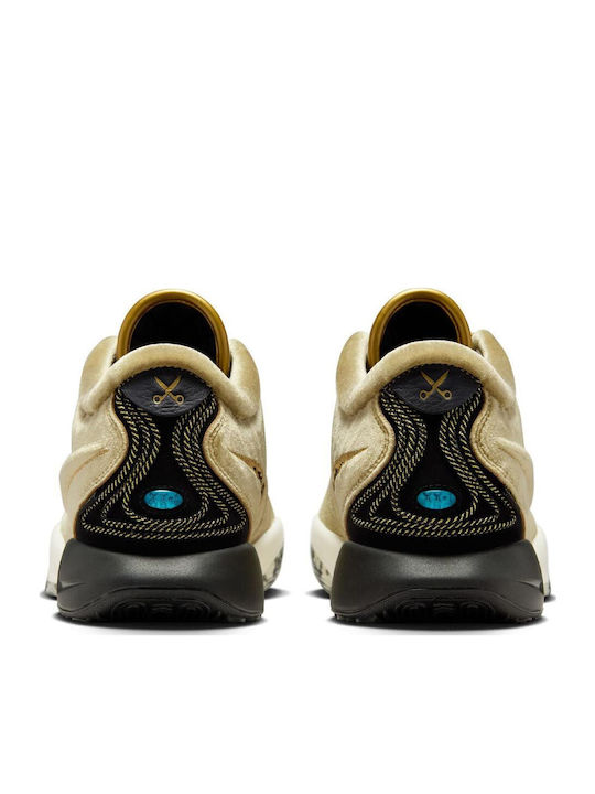 LeBron 21 Low Basketball Shoes Metallic Gold / Black / Coconut Milk / Aquamarine