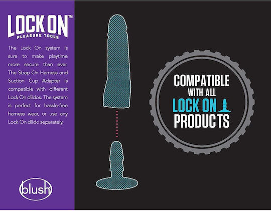 Blush Lock On Hexanite Glass Dildo With Suction Cup Mocha 19cm