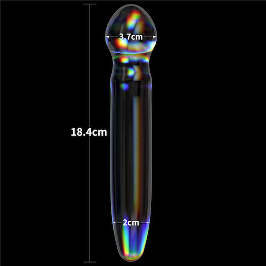 Lovetoy Glow Γυάλινο Dildo 18.4cm