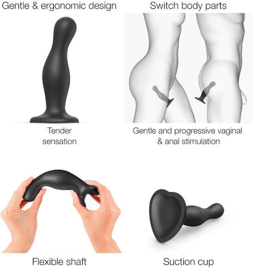 Strap On Me Dildo Realistisches Dildo Mit Saugnapf Schwarz