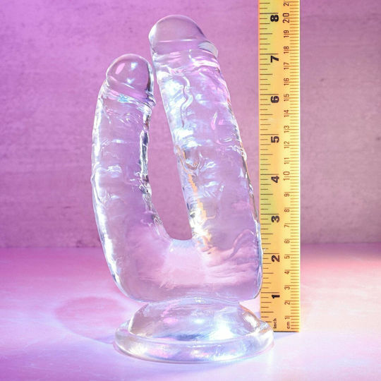 Gender X Dualistic Glass Dildo With Suction Cup Clear 23cm