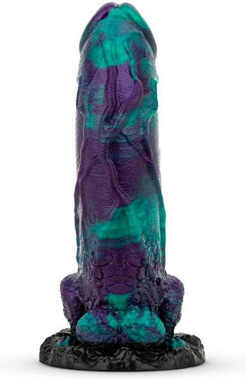 Dragonfly Dildo Dildo με Βεντούζα Μωβ 22.6cm