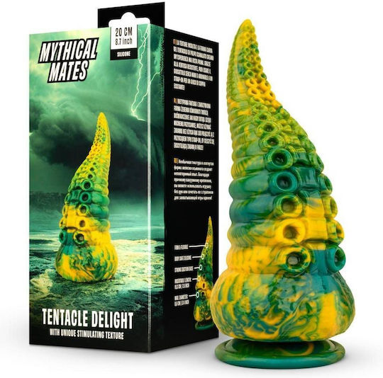 Tentacle Delight Dildo με Βεντούζα Πράσινο 22.4cm