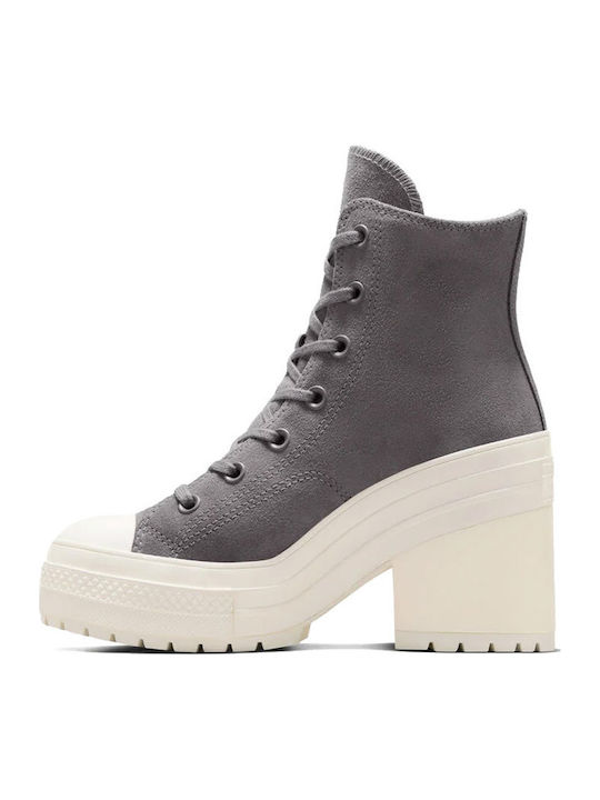 Converse De Luxe Heel Platform Sneakers Anthracite