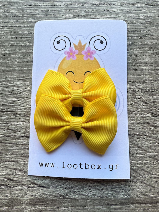 Kinder Haarspangen mit Bobby Pin Mehrfarbig in Gelb Farbe 2 Stück Kinder Haarspangen mit Bobby Pin Mehrfarbig in Gelb Farbe 2 Stück