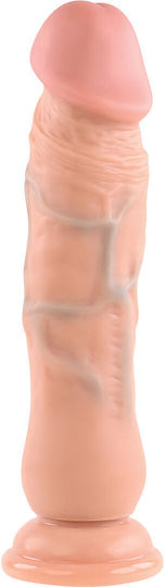 Evolved Novelties Realistic Dong Glass Dildo With Suction Cup Flesh 18cm