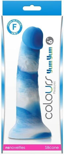 Ns Novelties Colours Pleasures Yum Yum Dildo realist Blue White 15cm
