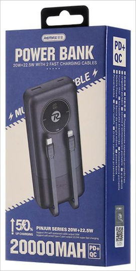 Remax RPP-38 Power Bank 20000mAh 22.5W Μαύρο