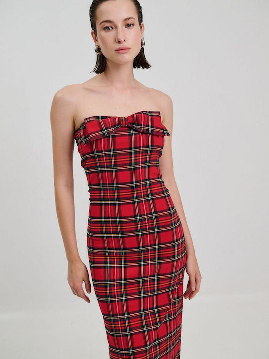 Sommer Maxi Abendkleid Trägerlos Rote